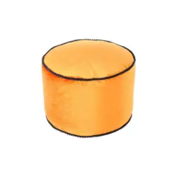 Pouf in Bronzefarben Textil