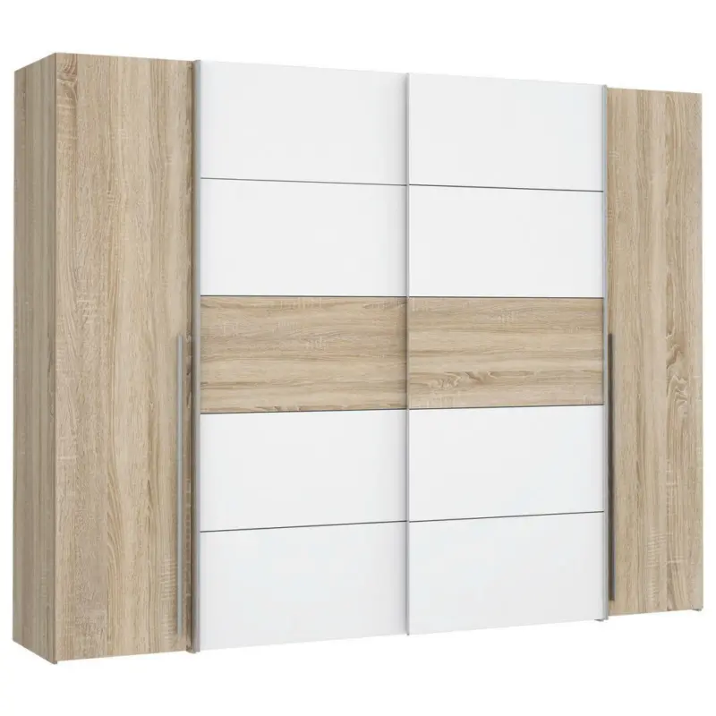 Kleiderschrank in Wei&szlig;, Sonoma Eiche