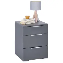 Nachtkästchen in Graphitfarben