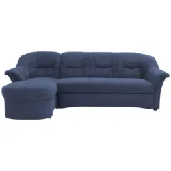 Ecksofa in Mikrofaser Dunkelblau