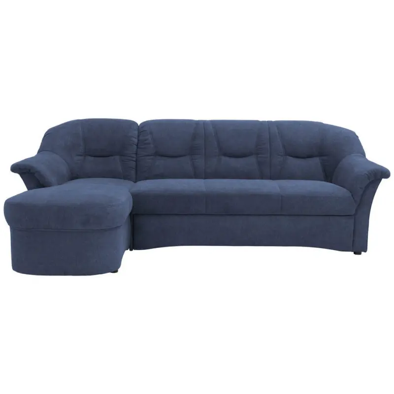 Ecksofa in Mikrofaser Dunkelblau
