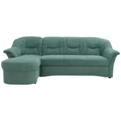 Ecksofa in Mikrofaser Petrol