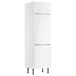 Ger&auml;teumbauschrank 60/211,8/58,1 cm in Wei&szlig;, Wei&szlig; Hochglanz