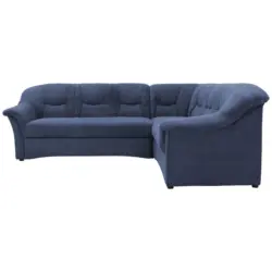 Ecksofa in Mikrofaser Dunkelblau