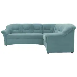 Ecksofa in Mikrofaser Petrol