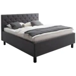 Polsterbett 180/200 cm in Anthrazit