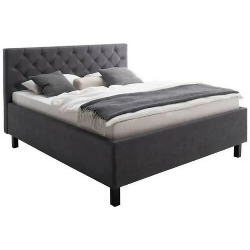 Polsterbett 180/200 cm in Anthrazit