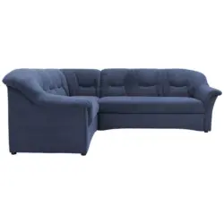 Ecksofa in Mikrofaser Dunkelblau