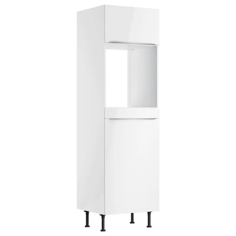 Geräteumbauschrank 60/211,8/58,1 cm in Weiß, Weiß Hochglanz