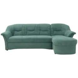 Ecksofa in Mikrofaser Petrol
