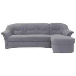 Ecksofa in Mikrofaser Dunkelgrau