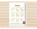 Hornbach Sauna Baderegel Weka mit wasserdampf und wetterfester Tafel