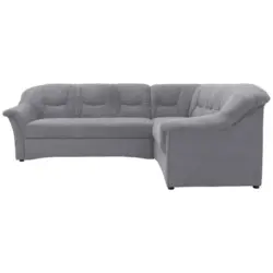 Ecksofa in Mikrofaser Dunkelgrau