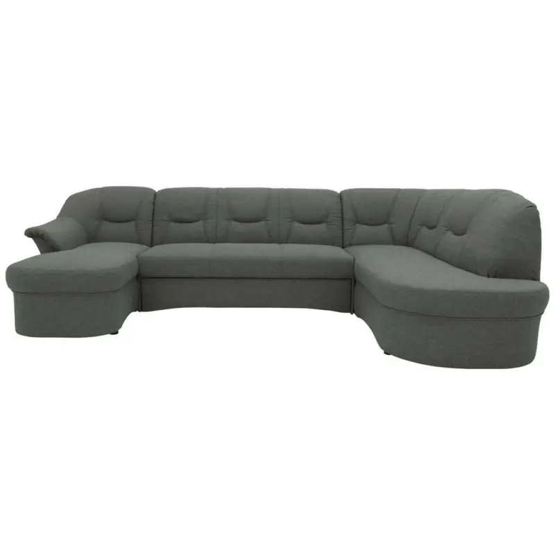 Wohnlandschaft in Mikrofaser Dunkelgrau