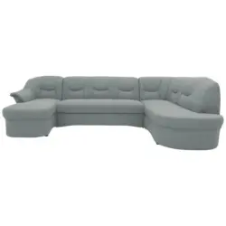 Wohnlandschaft in Mikrofaser Grau