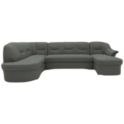 Wohnlandschaft in Mikrofaser Grau