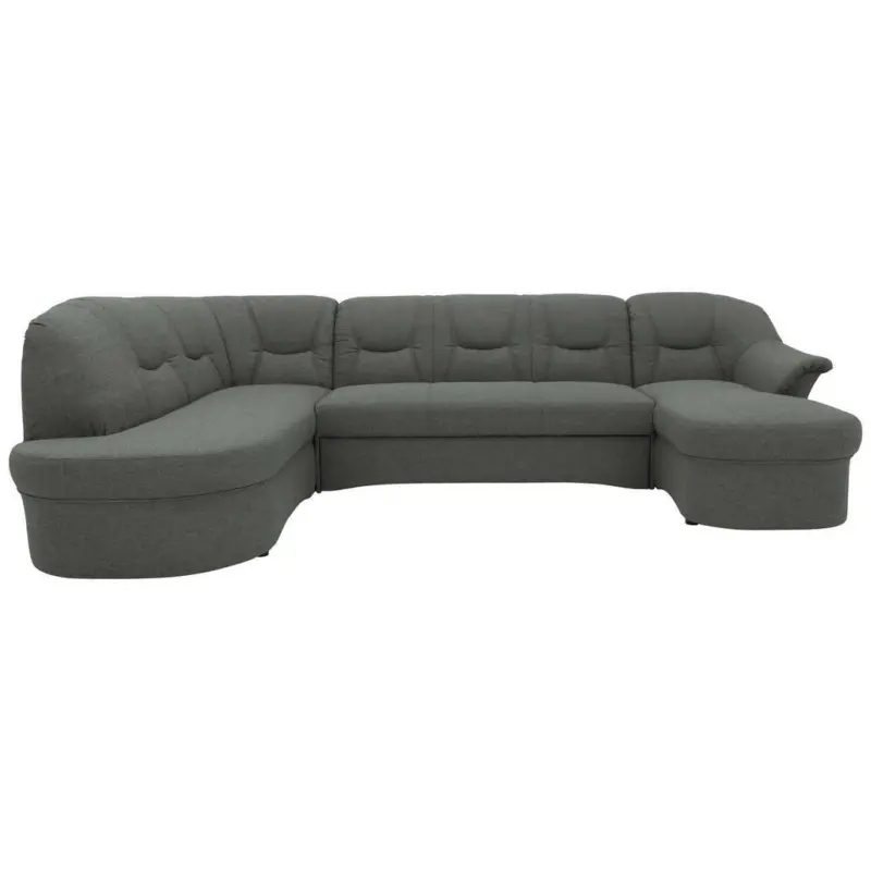 Wohnlandschaft in Mikrofaser Grau