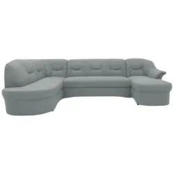 Wohnlandschaft in Mikrofaser Grau