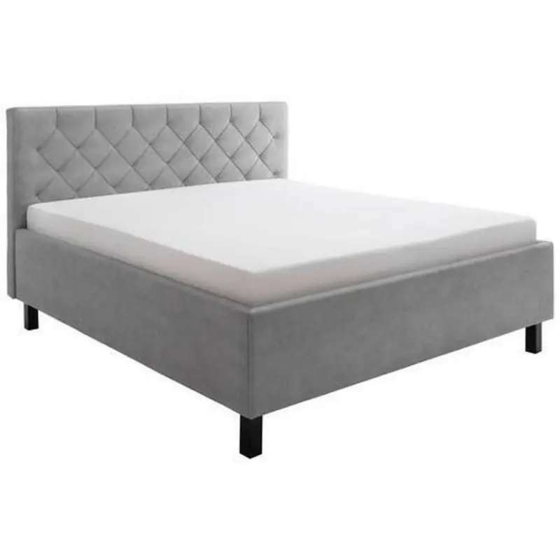 Polsterbett 180/200 cm in Hellgrau