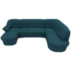 Wohnlandschaft in Mikrofaser Dunkelblau