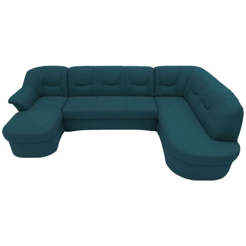 Wohnlandschaft in Mikrofaser Dunkelblau