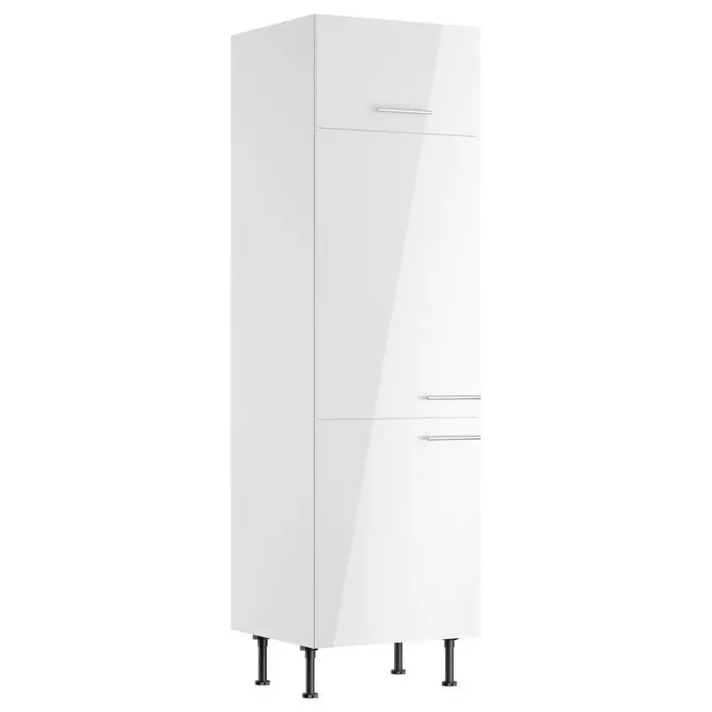 Geräteumbauschrank 60/211,8/58,1 cm in Weiß, Weiß Hochglanz