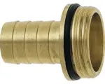 Hornbach 1/3 - Verschraubung Messing mit Bund und O-Ring, 1 1/4" für 1" Gartenschlauch
