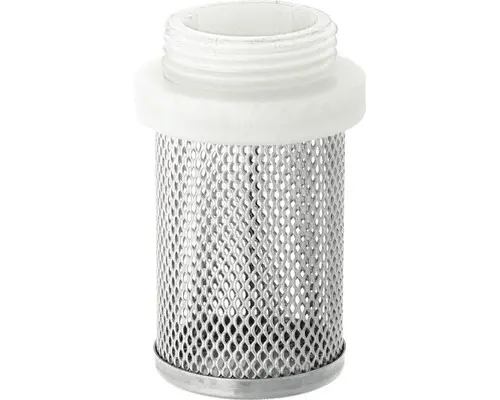 Saugkorb Nirostahl, Kunststoff-Außengewinde 1 1/4"