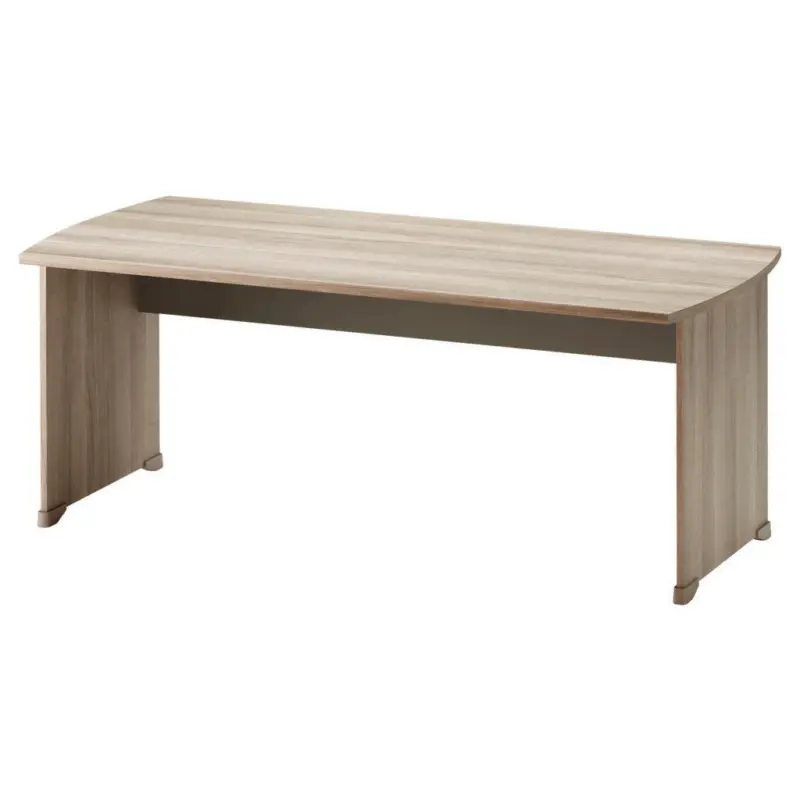 Schreibtisch 180/80/74 cm in Grau, Eichefarben