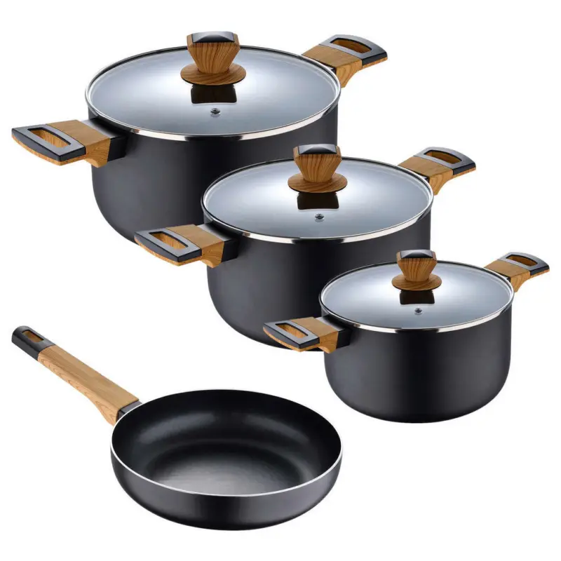 Kochtopfset Bergner Earth Black 7-teilig