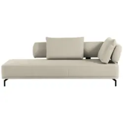 R&eacute;camiere in Flachgewebe Creme