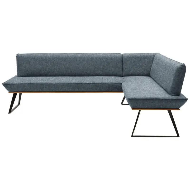 Eckbank 223/163 cm in Anthrazit, Schwarz, Eichefarben