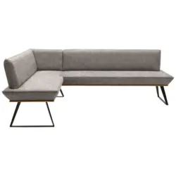 Eckbank 183/223 cm in Schwarz, Eichefarben, Hellbraun