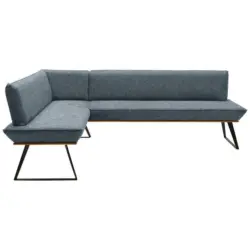 Eckbank 163/223 cm in Anthrazit, Schwarz, Eichefarben