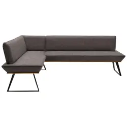 Eckbank 163/203 cm in Schwarz, Eichefarben, Dunkelbraun