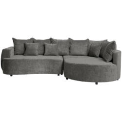 Ecksofa in Chenille Grau