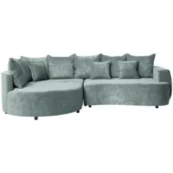 Ecksofa in Chenille Mintgr&uuml;n