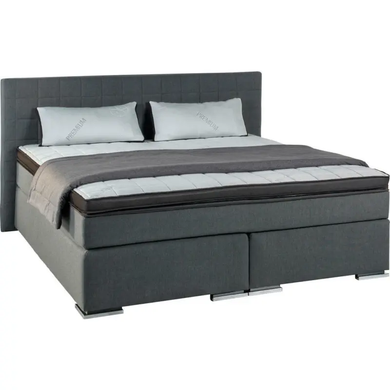 Boxspringbett 160/200 cm in Grau