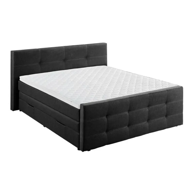 Boxspringbett 180/200 cm in Schwarz