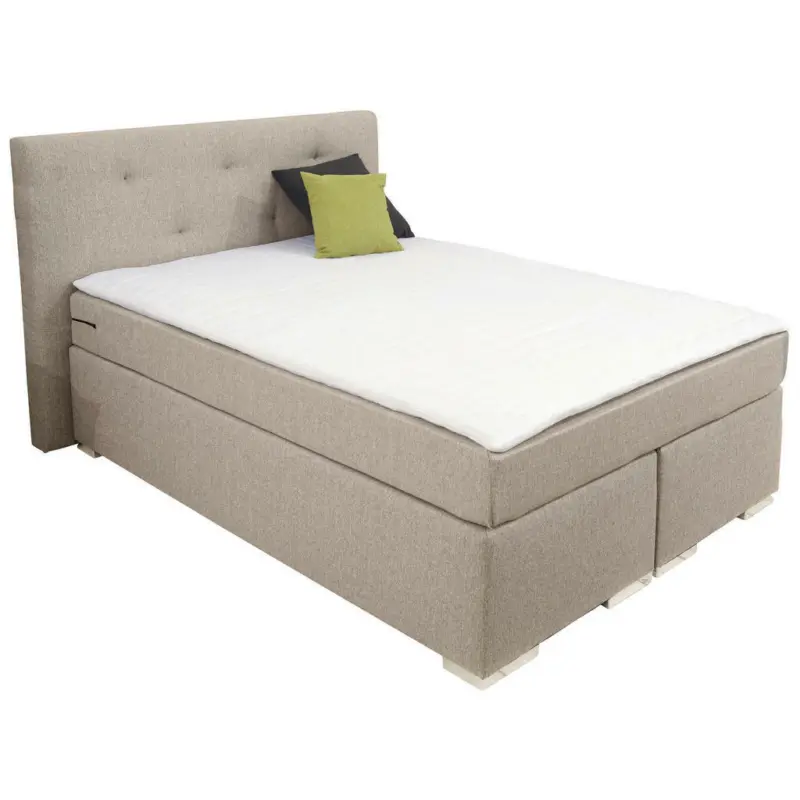 Boxspringbett 140/200 cm in Beige