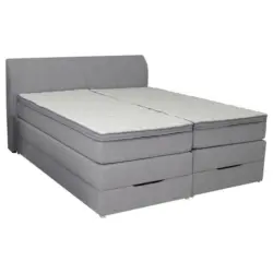 Boxspringbett 180/200 cm in Silberfarben