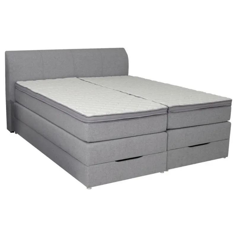 Boxspringbett 180/200 cm in Silberfarben