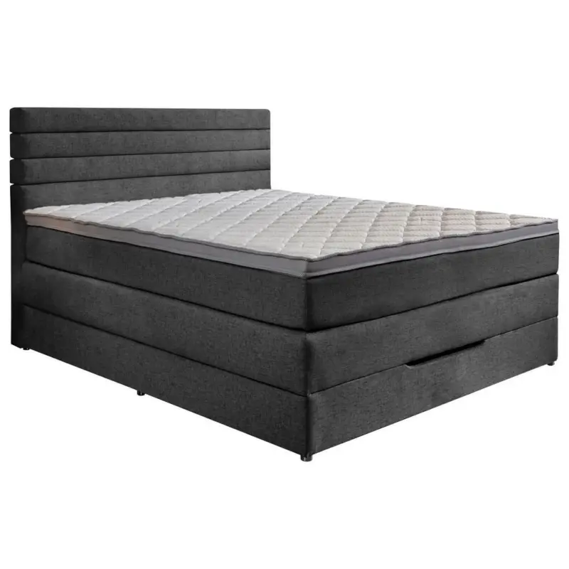 Boxspringbett 140/200 cm in Anthrazit