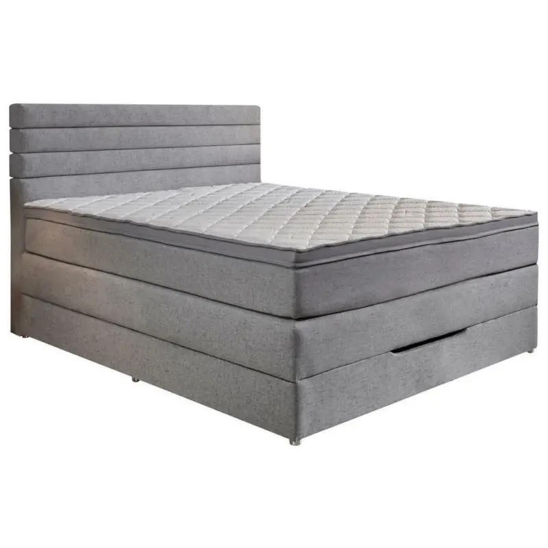 Boxspringbett 140/200 cm in Hellgrau