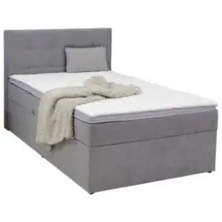 Boxspringbett 100/200 cm in Hellgrau