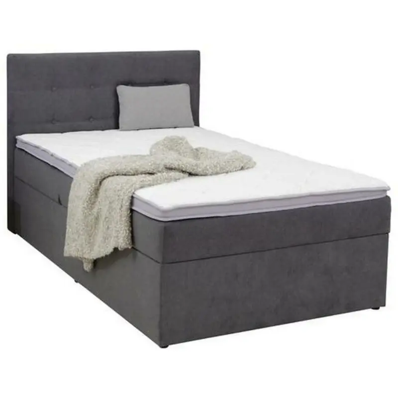 Boxspringbett 100/200 cm in Anthrazit