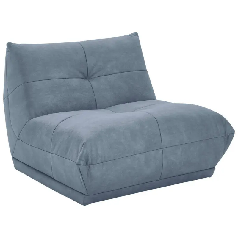 Sofaelement in Lederlook Blaugrau