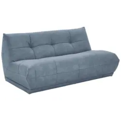 Sofaelement in Lederlook Blaugrau