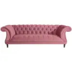 XXXLutz Lauterach - Ihr M&ouml;belhaus bei Bregenz Chesterfield-Dreisitzer-Sofa in Velours Rosa