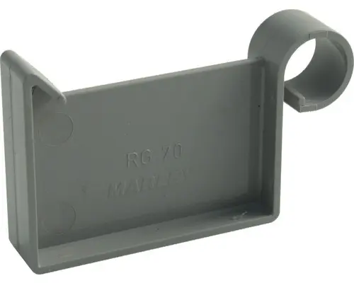 Marley Kastenrinnenendstück Kunststoff eckig Fenstergrau RAL 7040 NW 70 mm